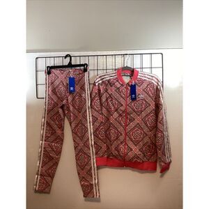 Adidas Originals Superstar Girls XL 14-15Y Track‎ Top & Pants Set Pink SKU 58828